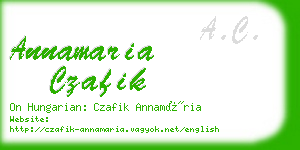 annamaria czafik business card